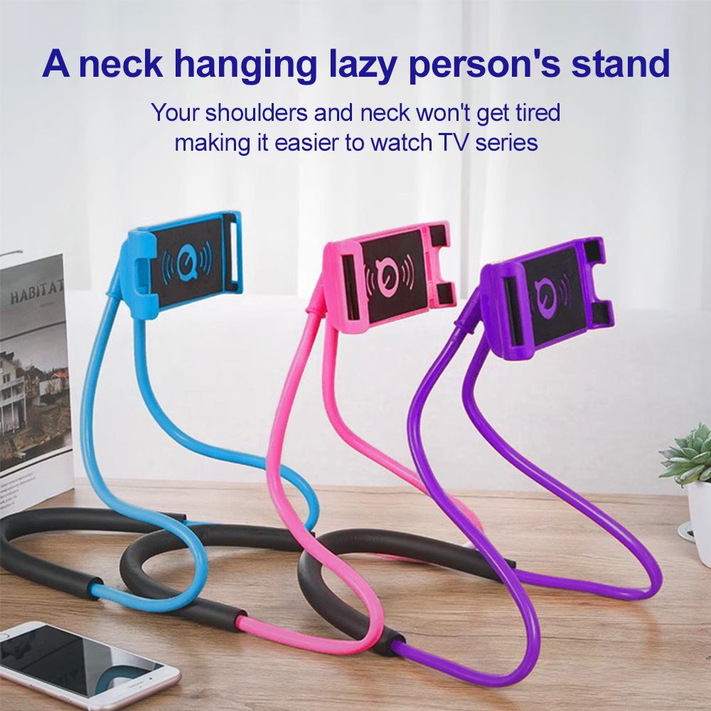 Onn Tablet Accessories - Neck Hanging Lazy Phone Stand Flexible