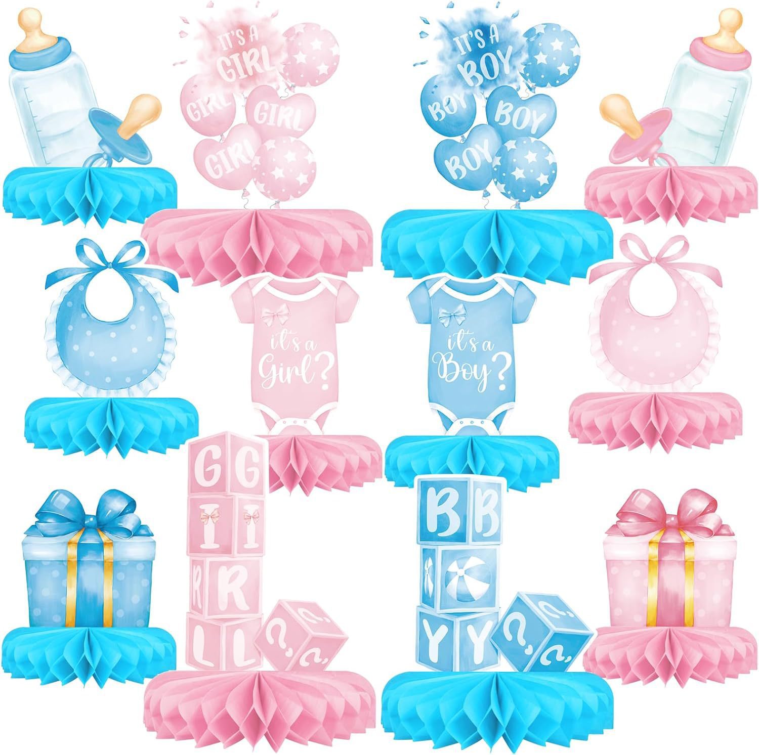 12PCS/Set Gender Reveal Honeyc - Tablet Accessories Kit review and price
