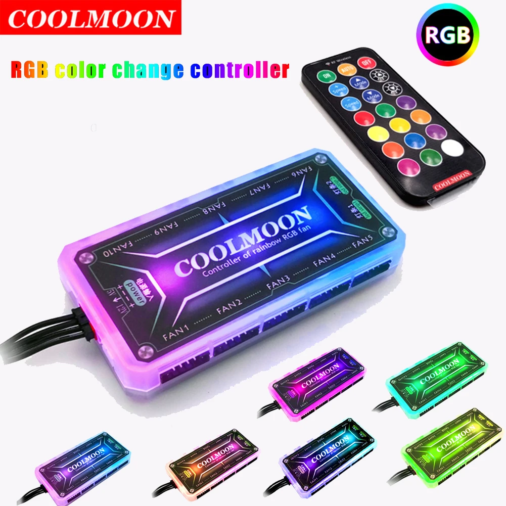COOLMOON ARGB Controller 12V 5 - Tablet With All Accessories review and price