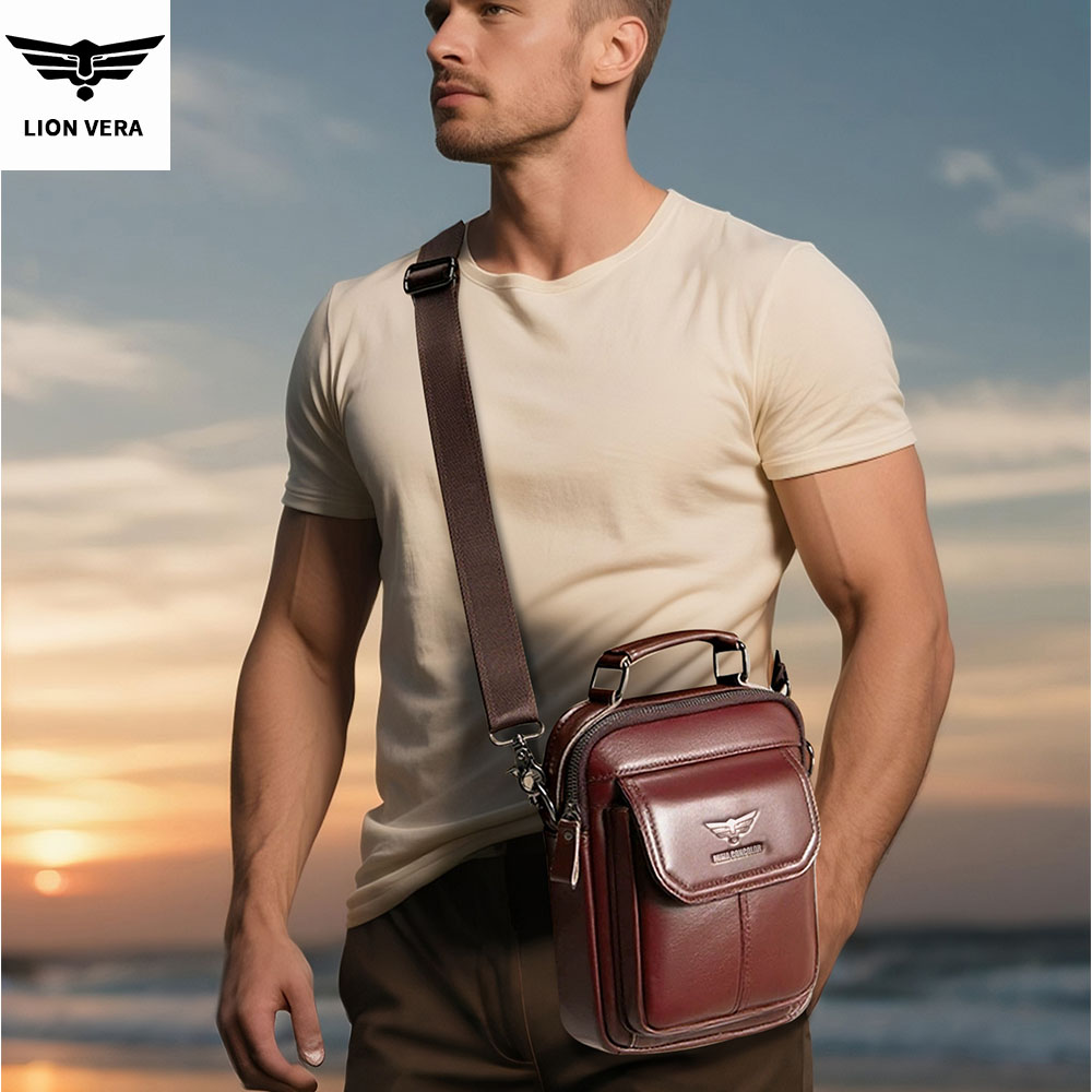 LION VERA Men's Genuine Leathe - Tablet Accessories Bag review and price