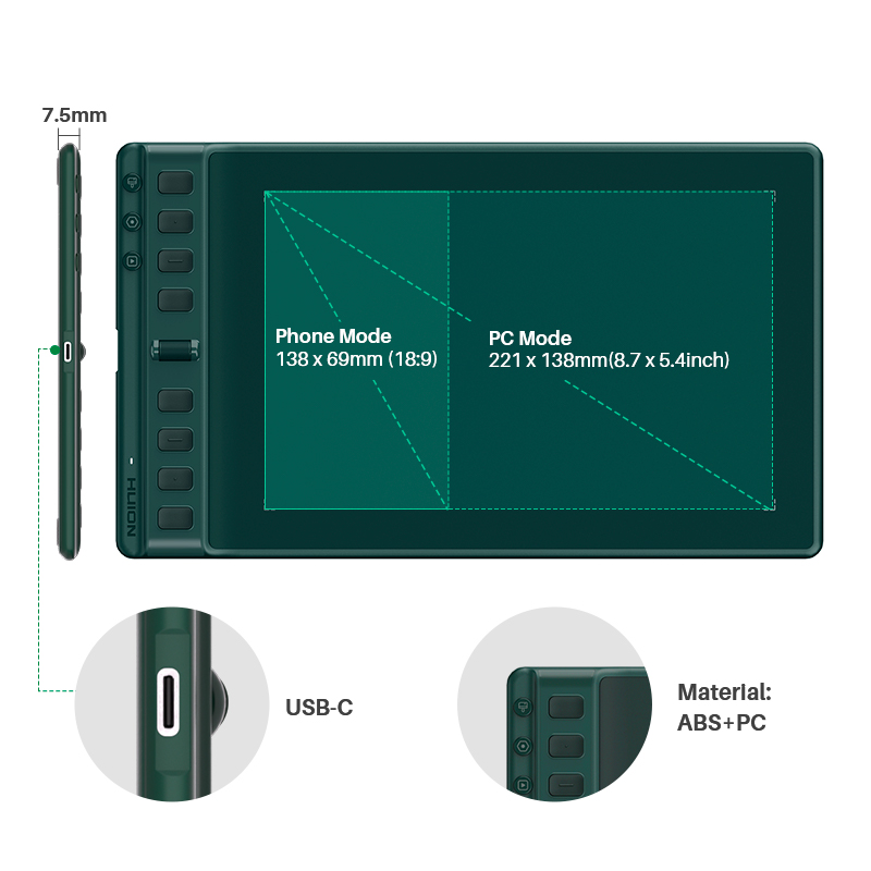 Huion Inspiroy 2 M H951P Graph - Huion Tablet Accessories review and price
